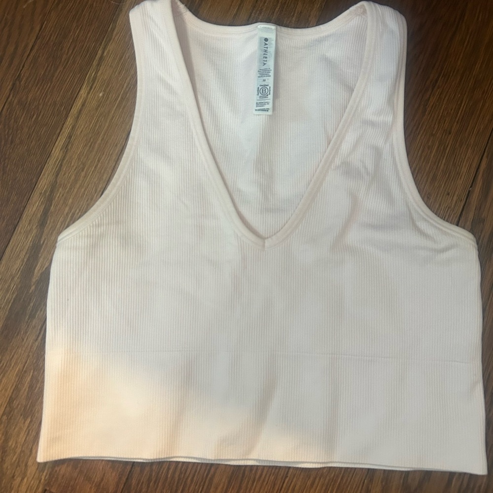 Athleta Aurora Seamless Crop Rib Tank Top.